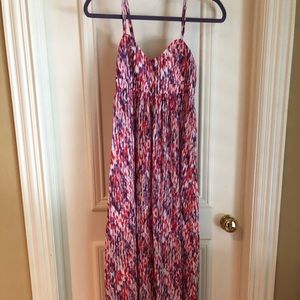 Colorful Spaghetti Strap Maxi Dress